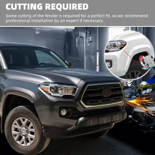 Protector de parachoques delantero o trasero con luces LED y anillos en D para Toyota Tacoma 2016-2023 - Imagen 7 de 16