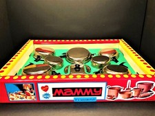 VTG NEW "Play Like Mammy" Pots  Pans Play Set Made in Italy by Giocattoli Toys
