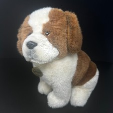 Vintage Dakin Classique St Bernard Dog Plush Stuffed Animal 1988 Realistic Heavy