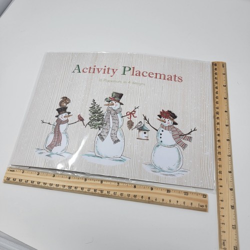 NEW 2 sets Pier 1 Activity Placemats Paper Christmas 16 Mats 4 Designs Sealed - Picture 6 of 6