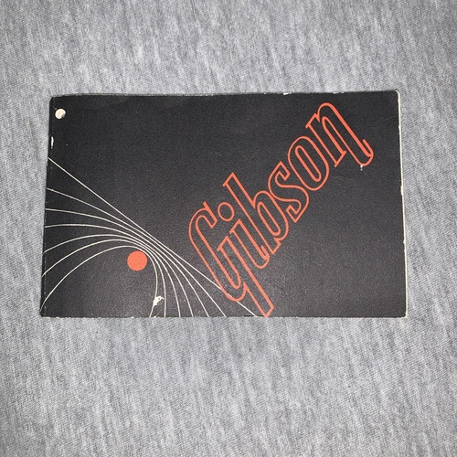 Late-1960s Gibson Guitar Owner’s Manual Vintage Original Black & Orange Manual