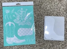 New “Cowgirl Boot BUNDLE” Chalk Couture Chalk Transfer Stencil & Shape Club