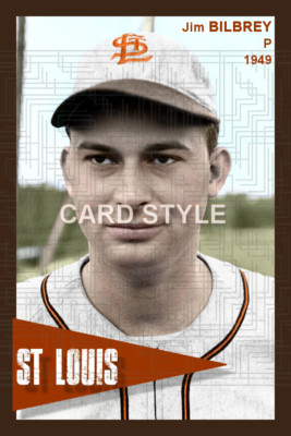Jim Bilbrey - 1949 St. Louis Browns - choose a size - colorized print