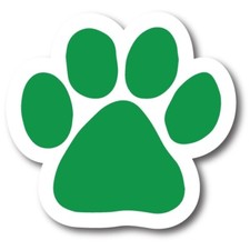 Blank Green Pawprint Car Magnet By Magnet Me Up 5" Paw Print Auto Truck Decal