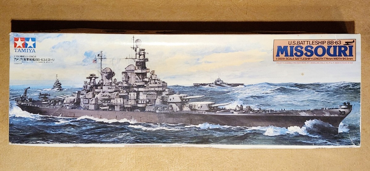 Vintage Tamiya U.S.S. Missouri BB-63 Battleship 1:350 Scale
