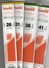 Package of 25 Hawid Clear Top-Open Mounts 217mm Long Select Sizes Below: