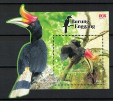 MALAYSIA 2024 ICONIC BIRDS OF MALAYSIA HORNBILL ODD SHAPED SOUVENIR SHEET MINT
