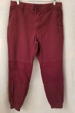 Aeropostale Mens Jogger Pants Size 32 Burgundy