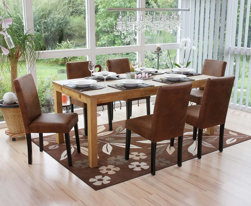 2er-Set / 6er-Set Esszimmerstuhl Stuhl Lehnstuhl Littau Textil, Wildlederimitat - Bild 2 von 4