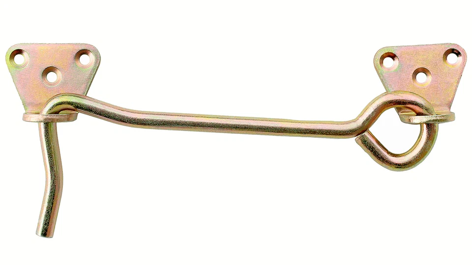 Sturmhaken 7 x 200 mm mit Öse Platten Torbefestigung Fensterhaken Verzinkt