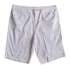 Attitude Unknown Long Shorts Women Plus Size 24 White Cotton Spandex W/pockets