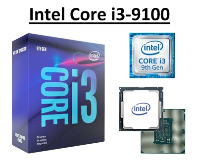 Intel Core i3-9100 SRCZV Quad Core Processor 3.6GHz,Socket LGA1151