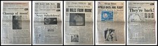 APOLLO 8 Moon Mission 5 Newspaper December 24-28 LOT: They're Back, Apollo Back