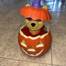 Vintage Telco Winnie the Pooh Animated Pop Up Halloween Pumpkin Tested Works