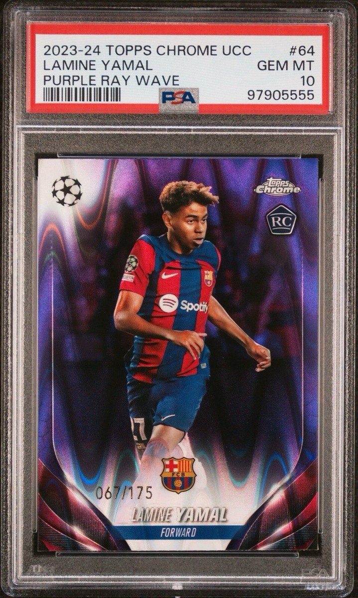 LAMINE YAMAL PURPLE RAYWAVE REFRACTOR /175 2023 TOPPS CHROME LAMINE YAMAL PURPLE RAYWAVE REFRACTOR /175 2023 TOPPS CHROME
