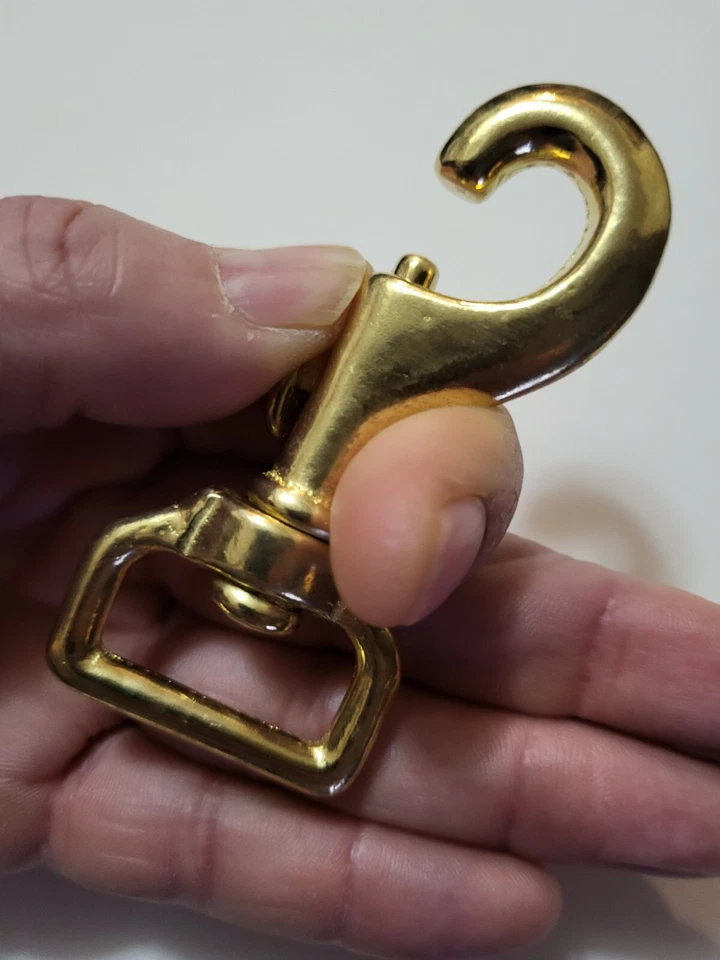 Gancho de presión giratorio de latón macizo de 3" de acción de perno de agujero cuadrado de 1", clip de cierre de 10 unidades Foto 4 de 4