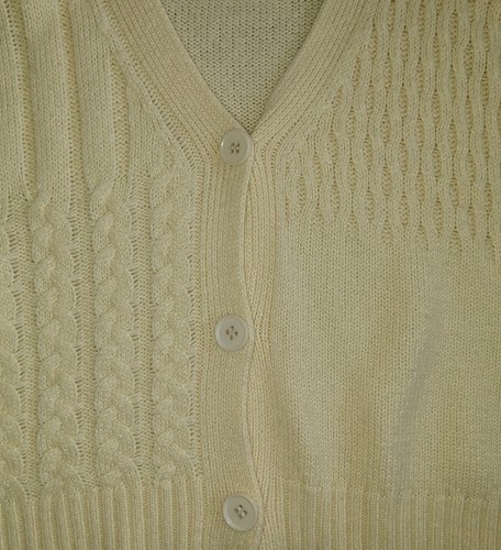 girls cable knit ivory long sleeve button down sweater size 7 years Shein - Picture 4 of 7