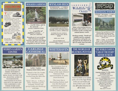 Cumbria 1992 Tourist Information - Places To Visit Full Set of 40 cards EX cond.