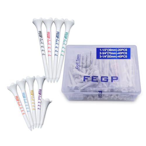 1&frac12;&rdquo; Plastic Golf Tees Short Tees for Irons Par Threes Hybrids & Driving 50 Pack