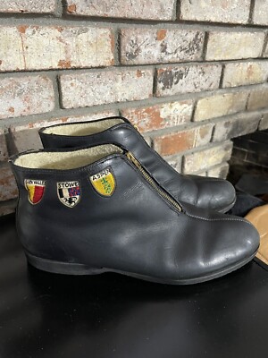 Vtg 80 s Leather Talon Zipper Ski Resort Lined Boots Aspen Stowe Sun Valley 13