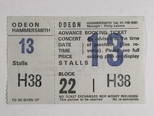 Biglietto Originale Completo Mai Usato Hammersmith Odeon Londra 'In Tour 1983 #1