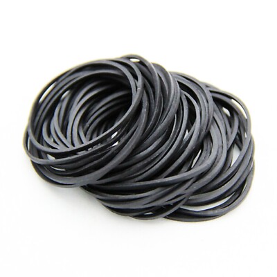 100 Durable Black Tattoo Machine Needle Stabilizer 2'' inch  #12 Rubber Bands