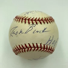HOF Legendary Broadcasters Signed Baseball Jack Buck Harry Kalas Brennaman JSA