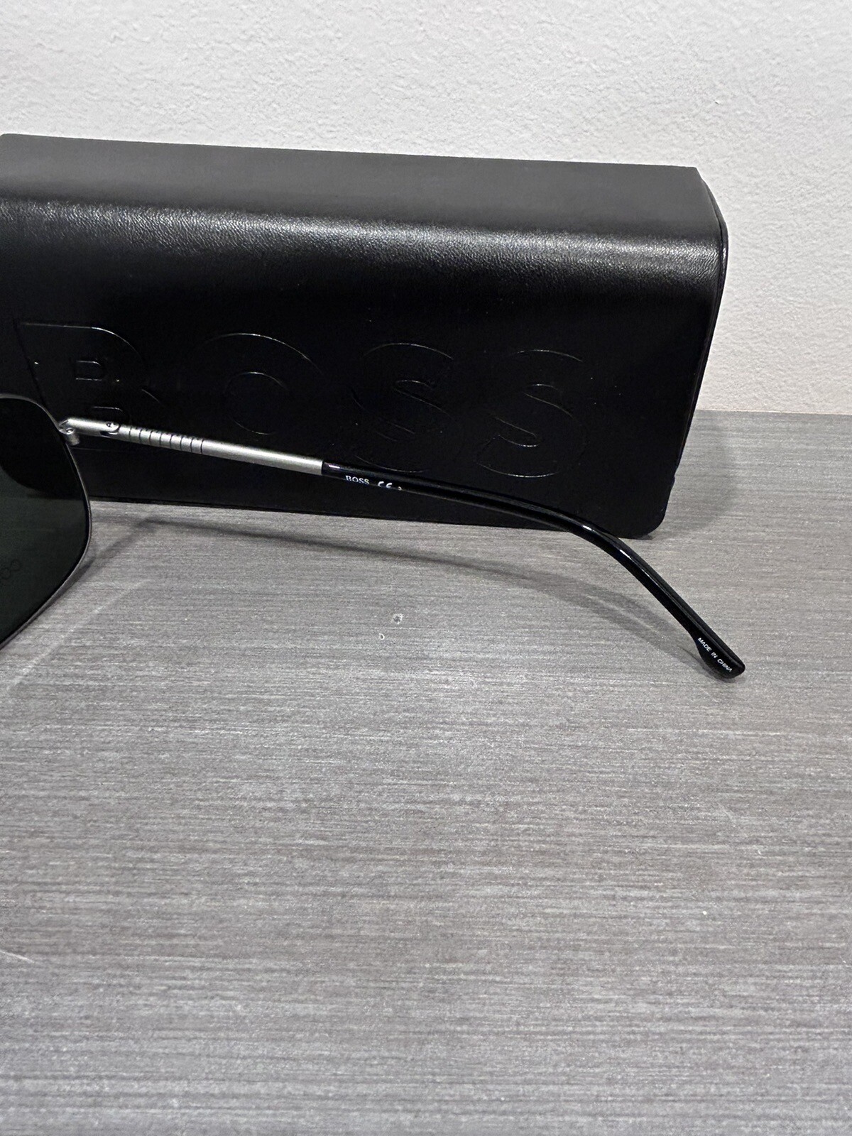 Hugo Boss Mens Sunglasses Ruthenium Black/Green 63mm Titanium 1177/F/S