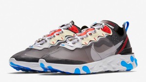 Nike react element 87-grey/red/blue limited edition rare uk 7 8 9 10 11 12  | eBay