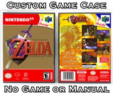 Legend of Zelda: Ocarina of Time - Nintendo 64 N64 Custom Case *NO GAME*