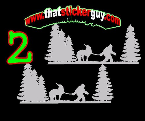 2 YETI walking UNICORN stickers for Jeep RENEGADE wrangler xj sahara Yj tj lj wj - Bild 7 von 21