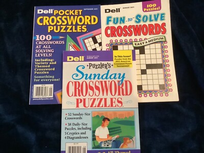 Crosswords - different solving levels - Set of 3 - totaling 290 puzzles