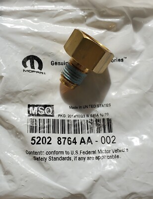 Genuine OEM MOPAR 2001-2009 Dodge Oil Cooler Tube Connector 52028764AA ...
