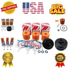 OEM GENUINE 04152-YZZA1 OIL FILTERS x 3 with CRUSH WASHERS and FILTER CAP WRE...