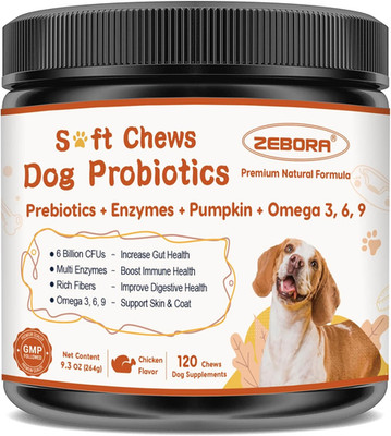 Probiotics for Dogs, Dog Probiotics for Digestive Health, plus Pumpkin and Fish