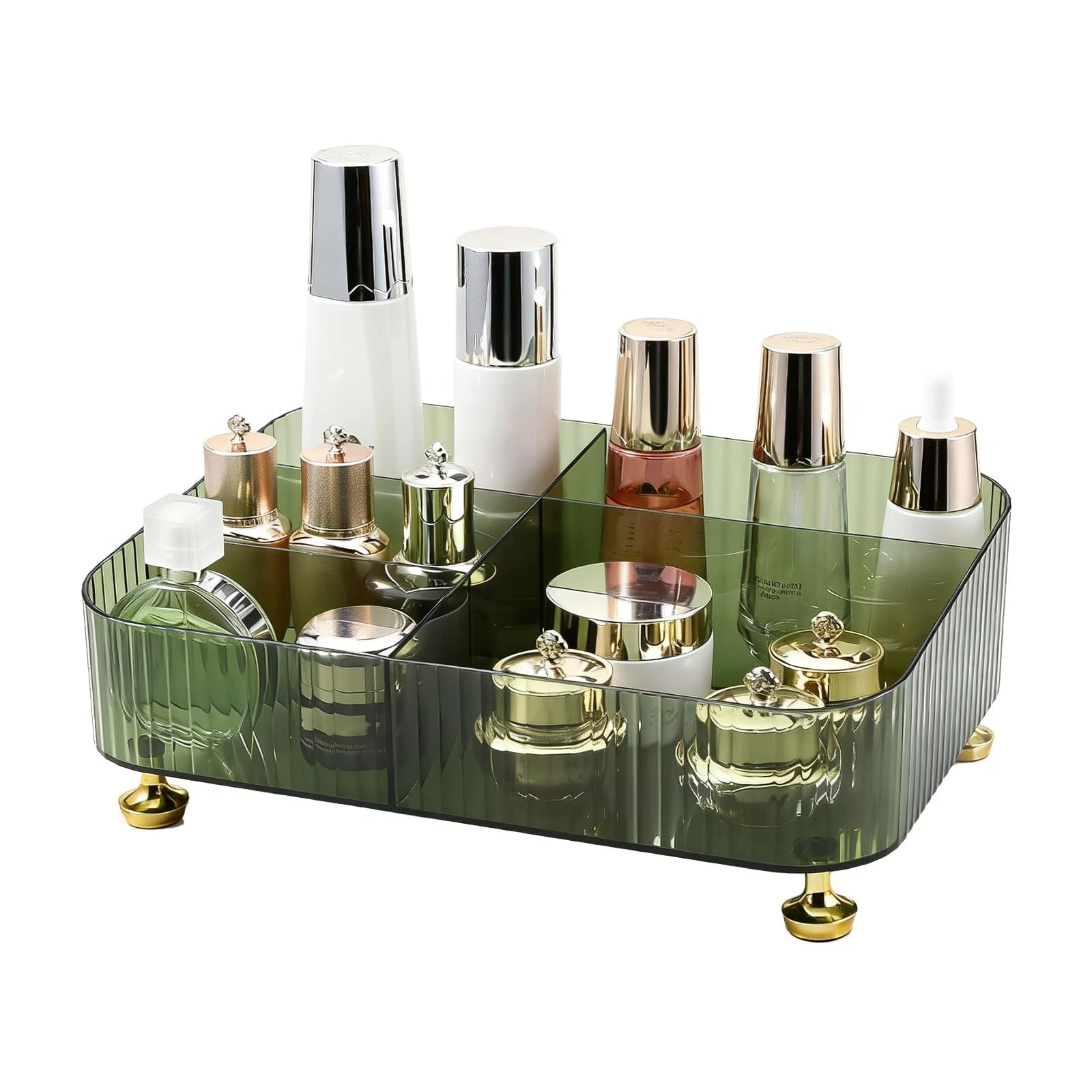Makeup Organizer Countertop for Vanity, 5 Slots Makeup Brush Holder Organizer...