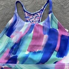 Athleta Girl Top Girls 12 Multicolor Reversible Santorini Energy Bikini