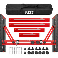 Stair Tread Template Tool - Accurate Measuring Jig for Stairs (Red)