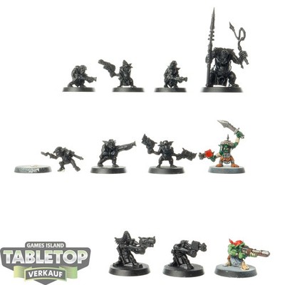 Orks - 11x Ork Gretchin - teilweise bemalt