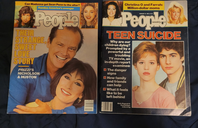 People Weekly Magazine Lot Of 2 July 8 1985 & Feb 18 1985 Celebrity, English