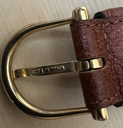 Lancel Herren Größe 42 / 105 Braun Leder Gürtel Vintage Klassisch Jeans Made Spain - Bild 5 von 6