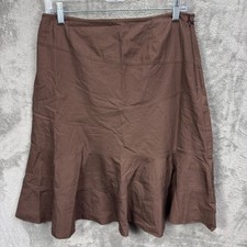 Harolds Y2K Boho Brown Peasant Skirt 10 Ruffle Hem Cottage Forest Fairy Everyday