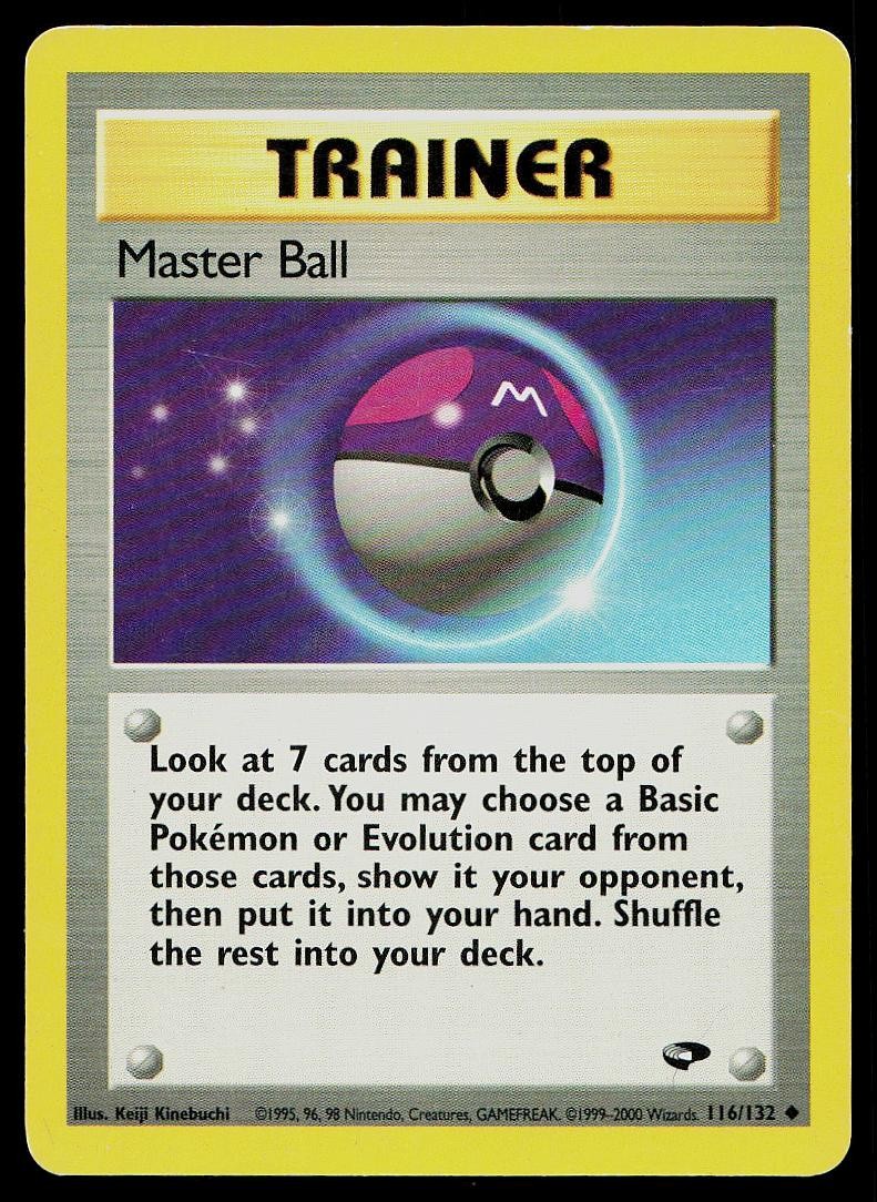 Pokemon Card Gym Challenge Master Ball 116/132 Uncommon