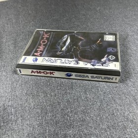 AMOK - Sega Saturn A+M+O+K With Registration Card Tested Good