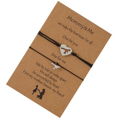 1 Set Mutter Kid Armbänder Set Matching Wish Armbänder Muttertag Geschenk