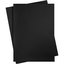 A2 Black Card Paper – 10 Sheets 420x600mm – Thick Coloured Craft Paper for Dr...
