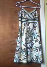 Beautiful Ann Taylor Size 6 100% Cotton Lined Sleeveless Casual Summer Dress EUC