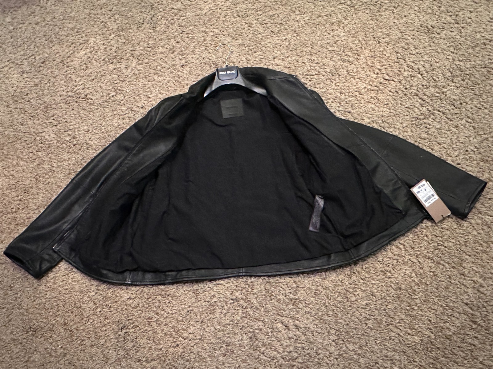 Massimo Dutti Black Nappa Leather Jacket - Size Medium - NEW/Unworn - SOLD OUT image 3
