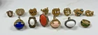 Lot 14 Vintage Costume Jewelry Rings