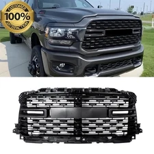 Granite Crystal Front Grille For 2019-2024 RAM 2500 3500 4500 Big Horn Laramie